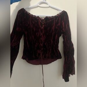 Burgundy red top